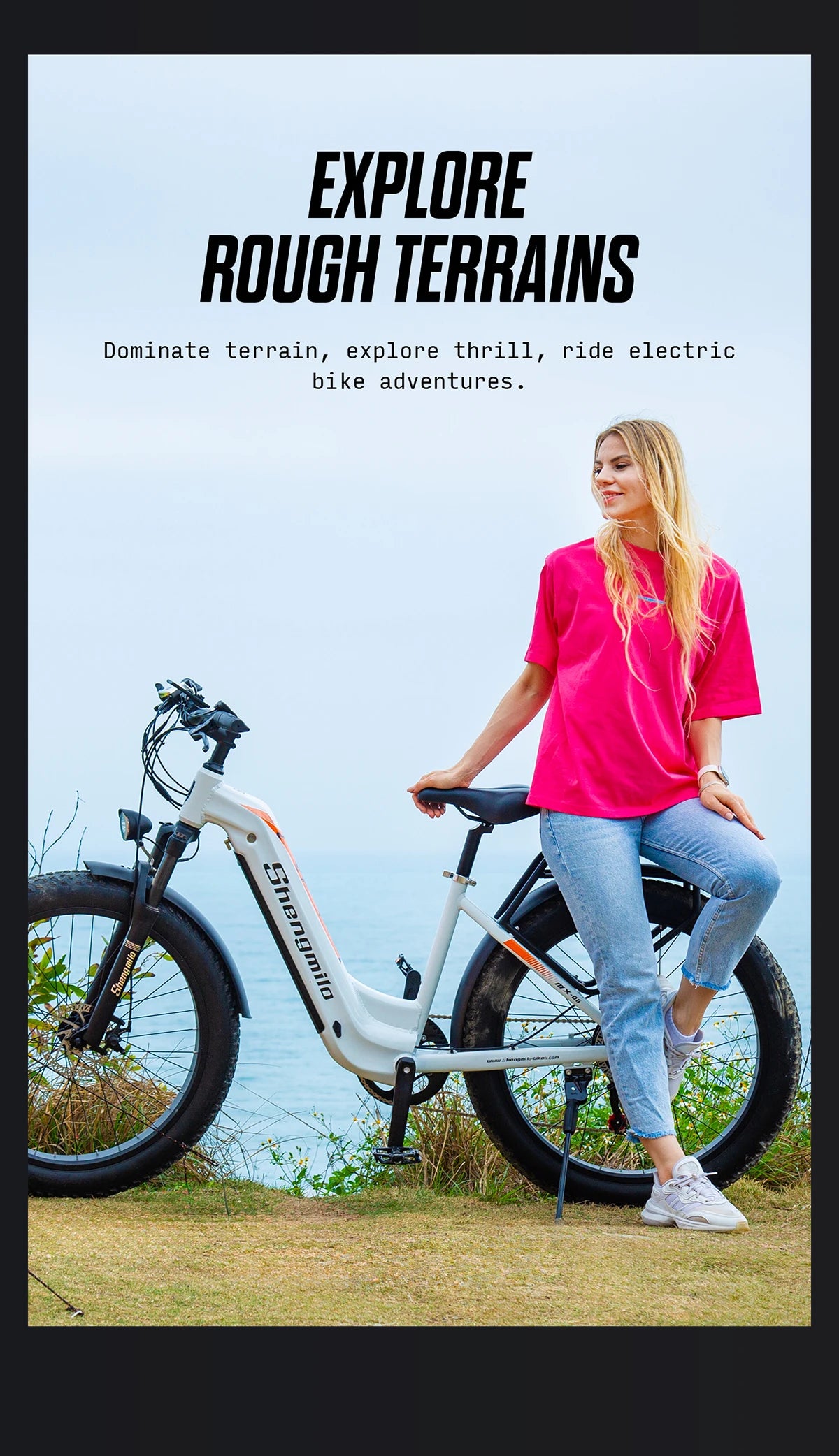 Shengmilo MX06 Electric Bike 1000W Motor 48V 17.5Ah Lithium Battery 26 Inch for Adult City Commuting