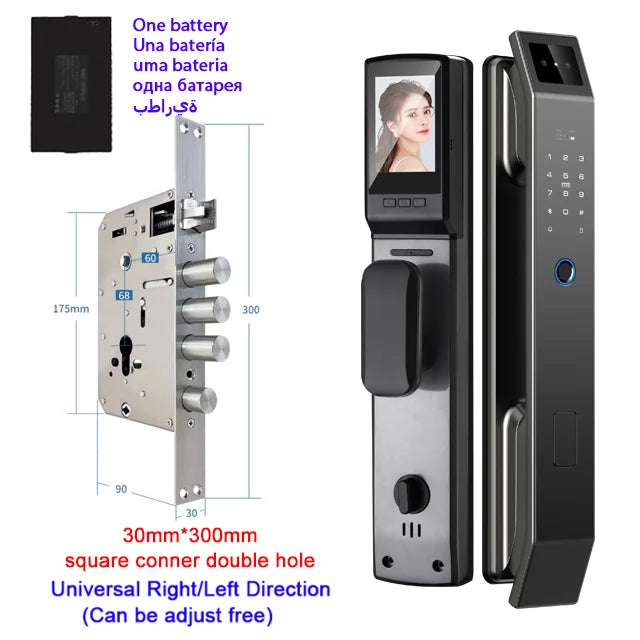 3D Face Recognition Digital Door Lock with Camera Fingerprint and Keyless Entry
