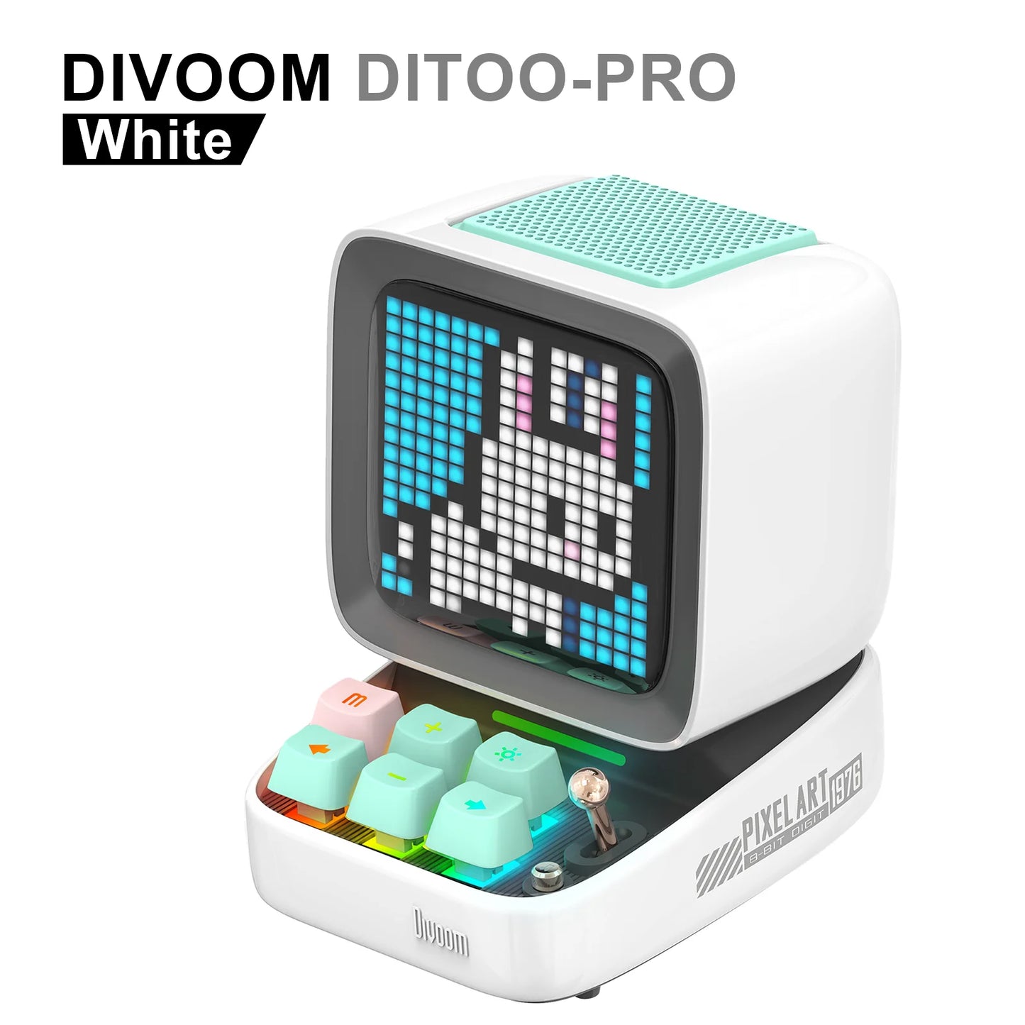 Divoom Ditoo-Pro portable bluetooth speaker pixel art retro gaming room alarm clock