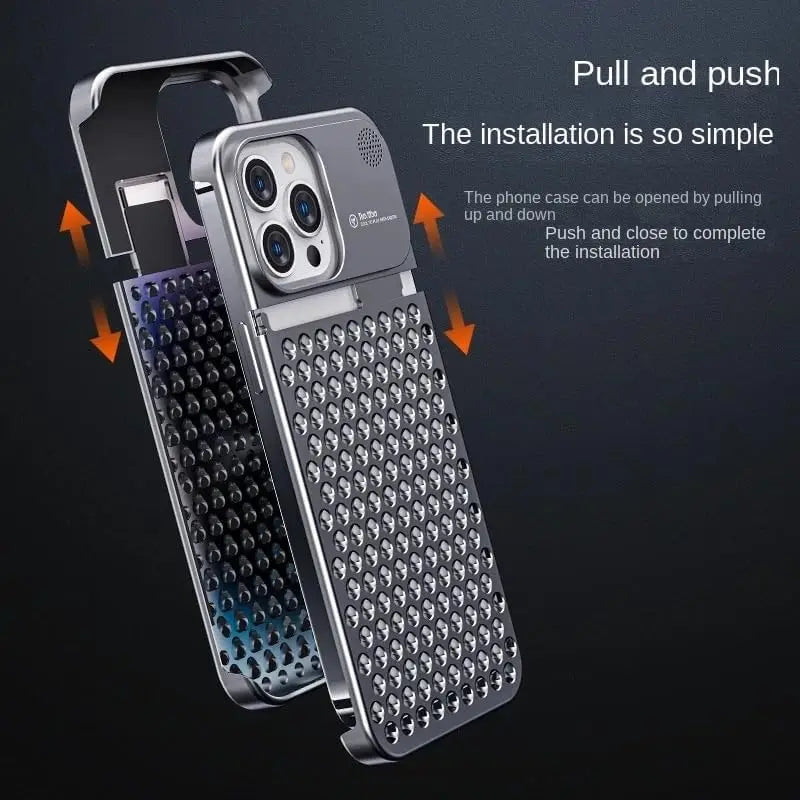Aluminum Cooling Metal Case for iPhone with Aromatherapy and Shockproof Design