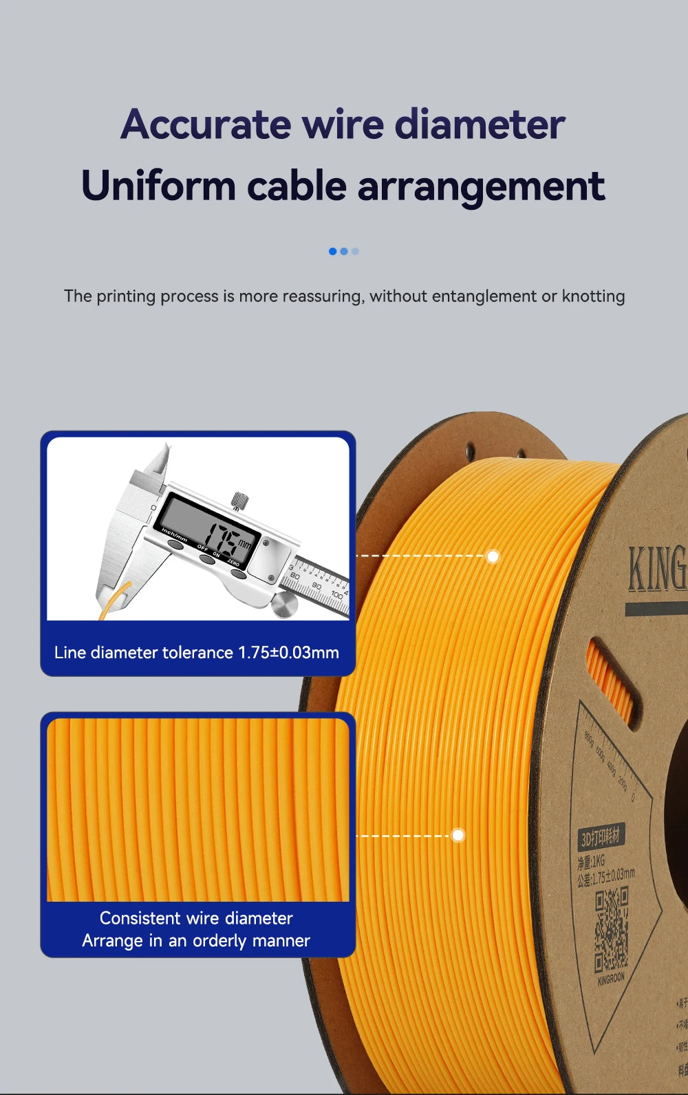 KEEPANG PLA Filament 1.75mm No Bubble 3D Printer Filament 5/10 Rolls