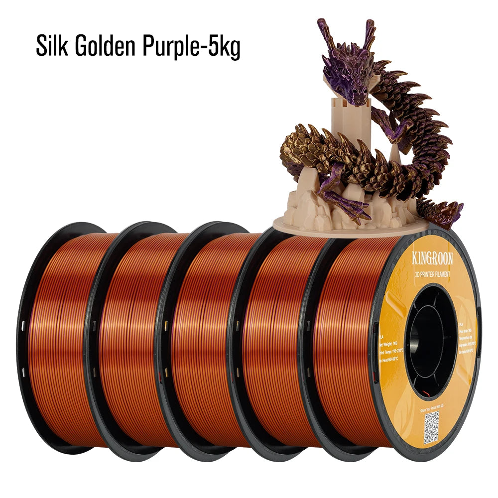 KINGROON Silk Dual-Color PLA Filament 1.75mm for 3D Printing