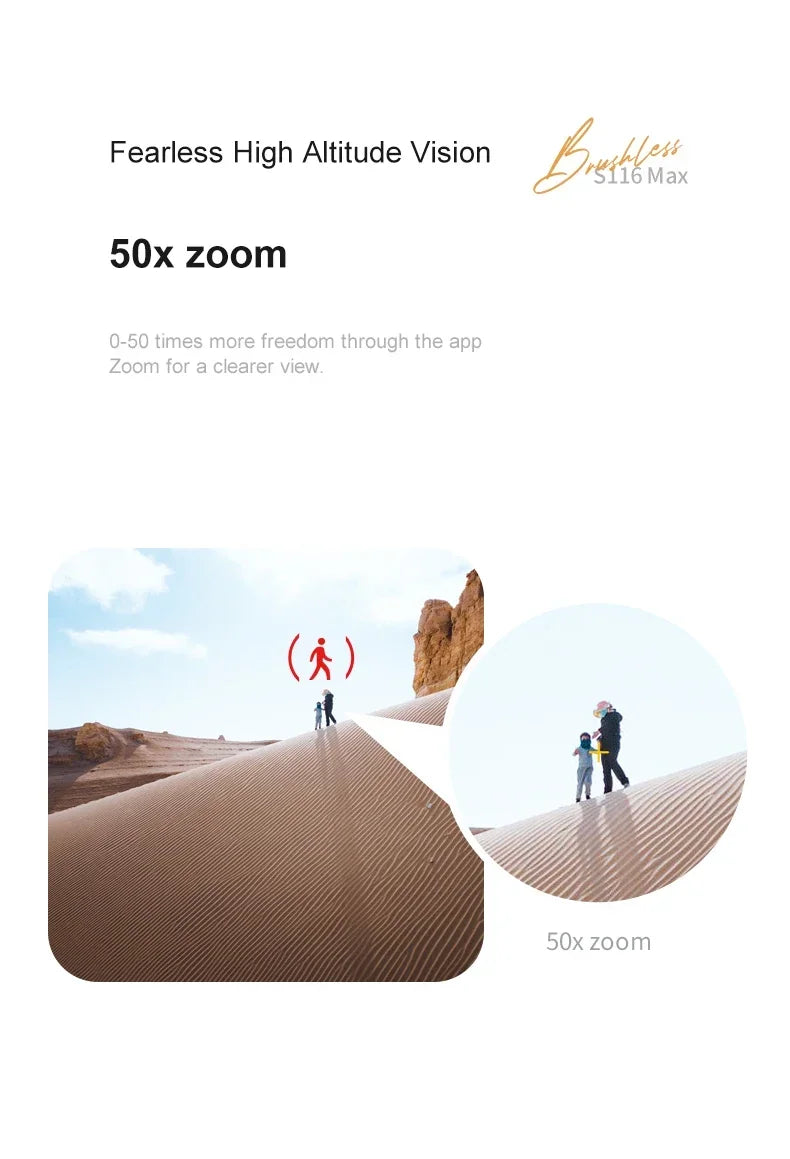S116 MAX 8K Drone with 3 Batteries Dual Camera Optical Flow Obstacle Avoidance