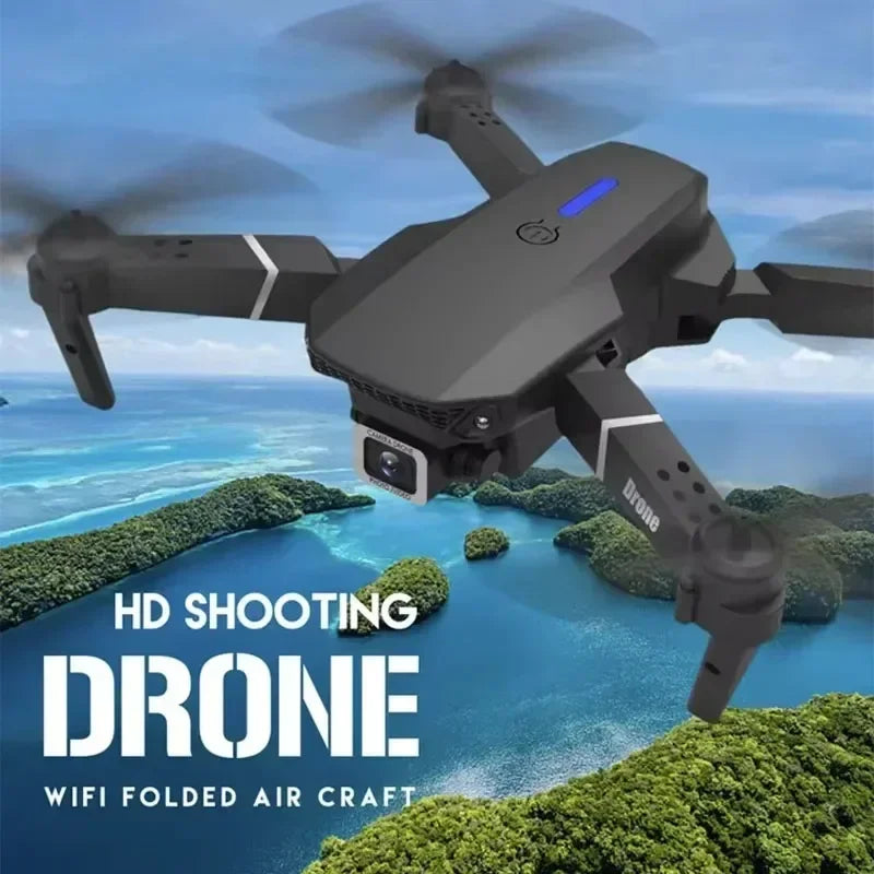 E88Pro 4K RC Drone with 3 Batteries Dual HD Camera Foldable WiFi FPV Height Hold