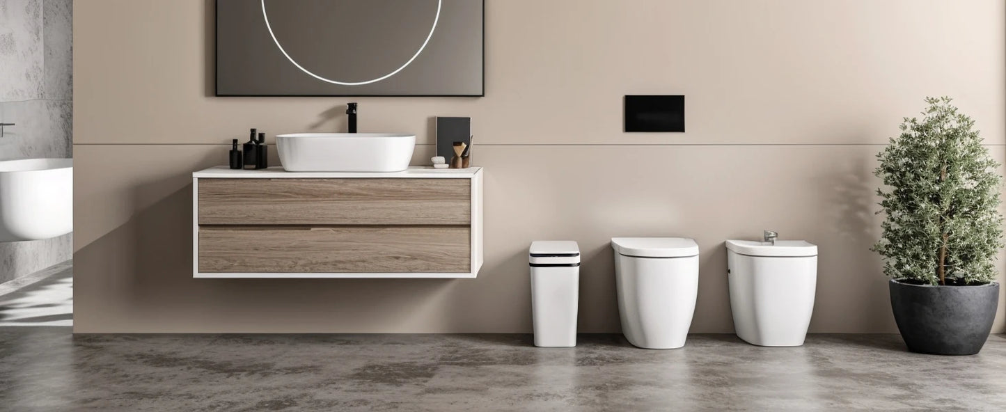 2 Pack 12L Touchless Motion Sensor Trash Cans with Lid Slim Design