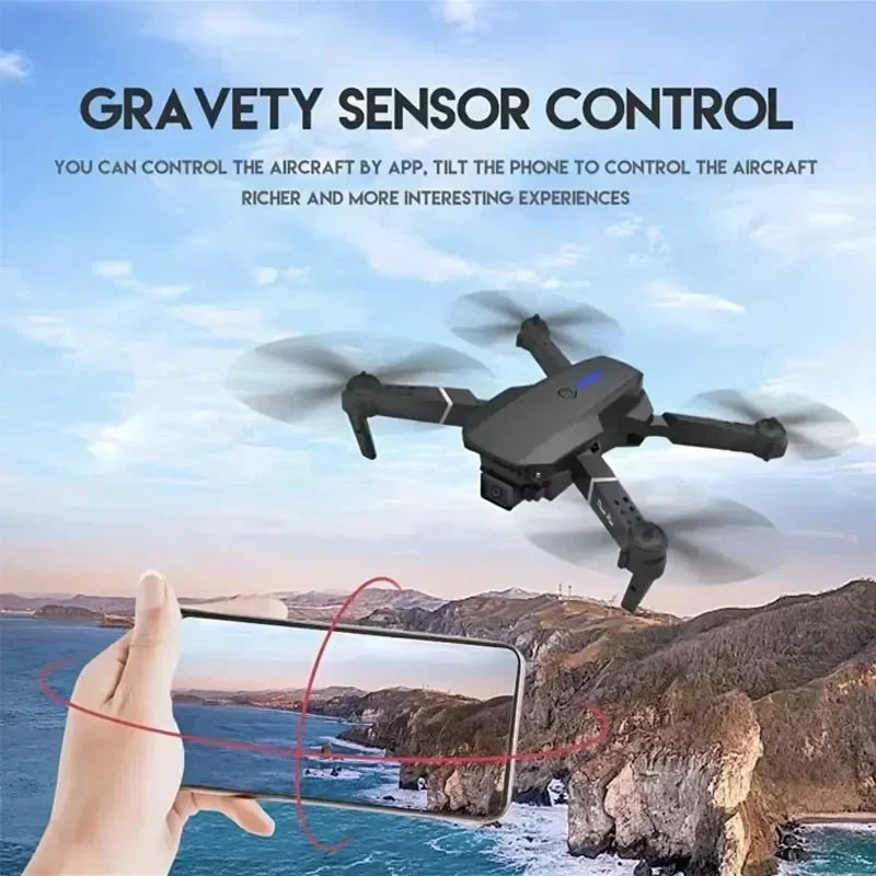 E88Pro 4K RC Drone with 3 Batteries Dual HD Camera Foldable WiFi FPV Height Hold