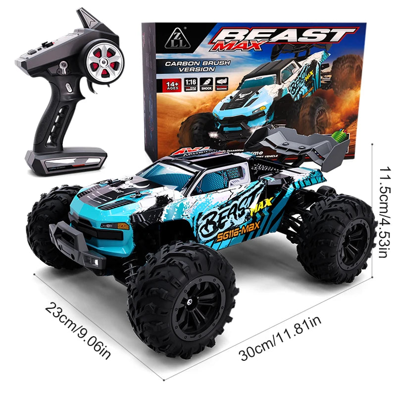 Brushless 4WD Off Road RC Car 80kmh With LED Lights