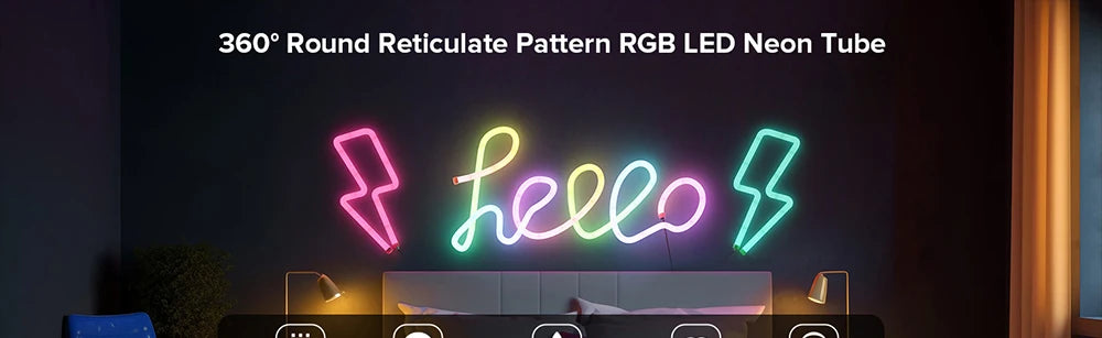 RGBIC 5V Silicone Neon LED Strip Waterproof 360 Glow