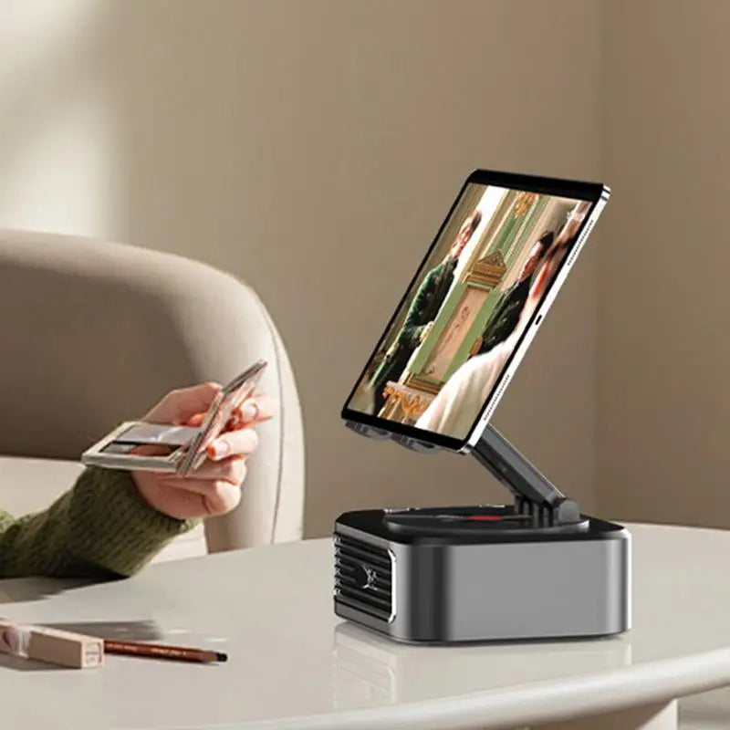 Phone Speaker Stand Wireless Desk Holder Stereo Sound