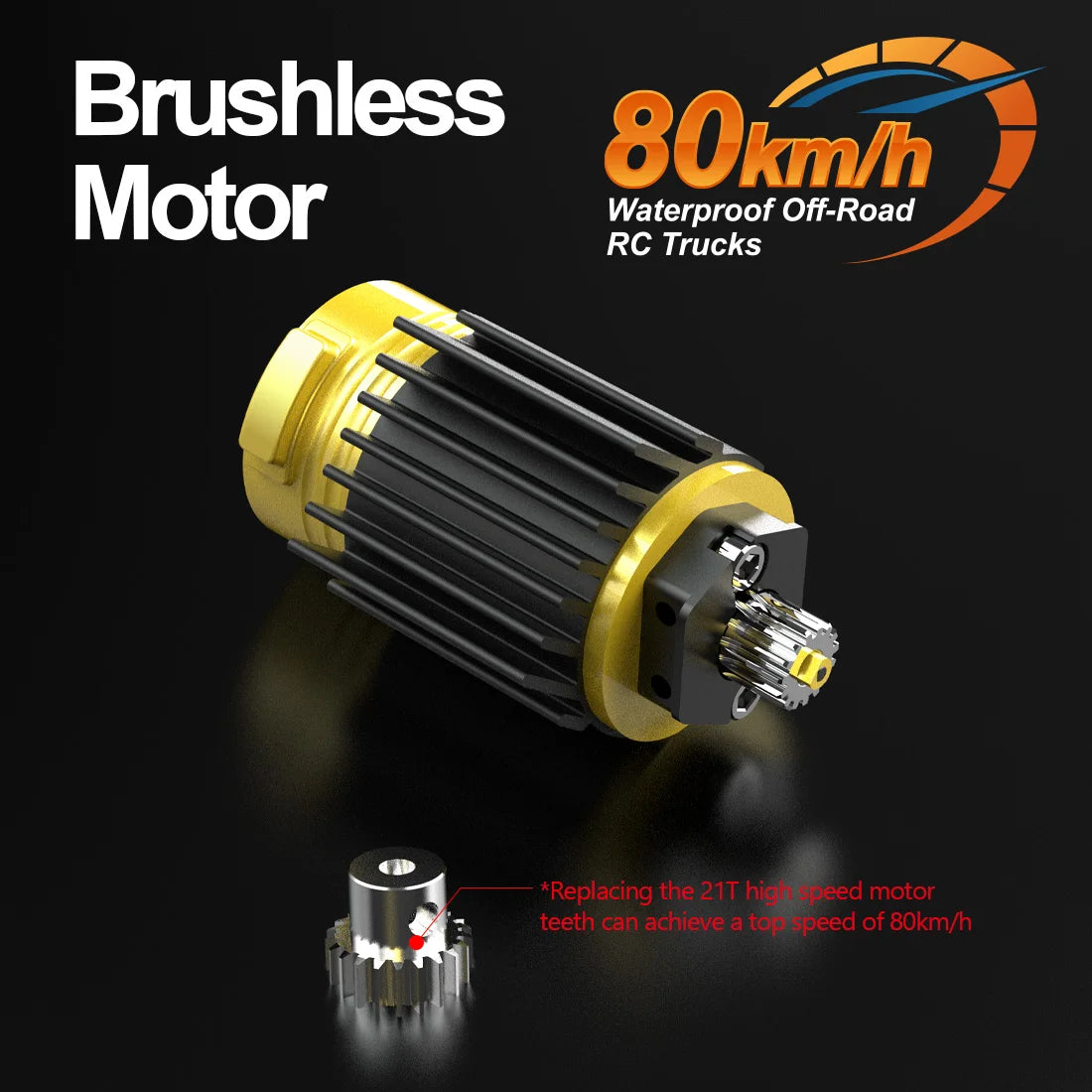 JIUSI PT14R MT14R 114 4WD RC Car 80kmh Brushless Off Road Truck