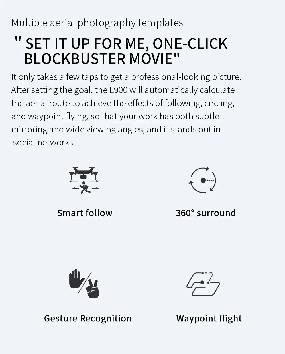 L900 Pro 4K GPS Drone Dual Camera 5G Brushless Foldable Quadcopter 1.2KM Range