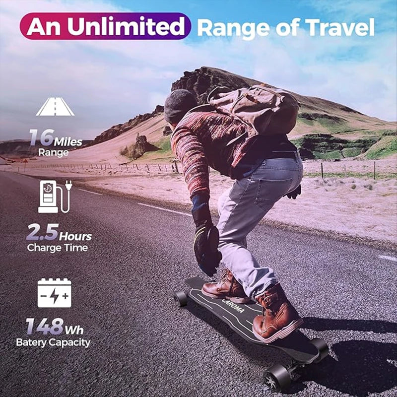 Electric Skateboard Longboard Dual Drive With Remote And Charger