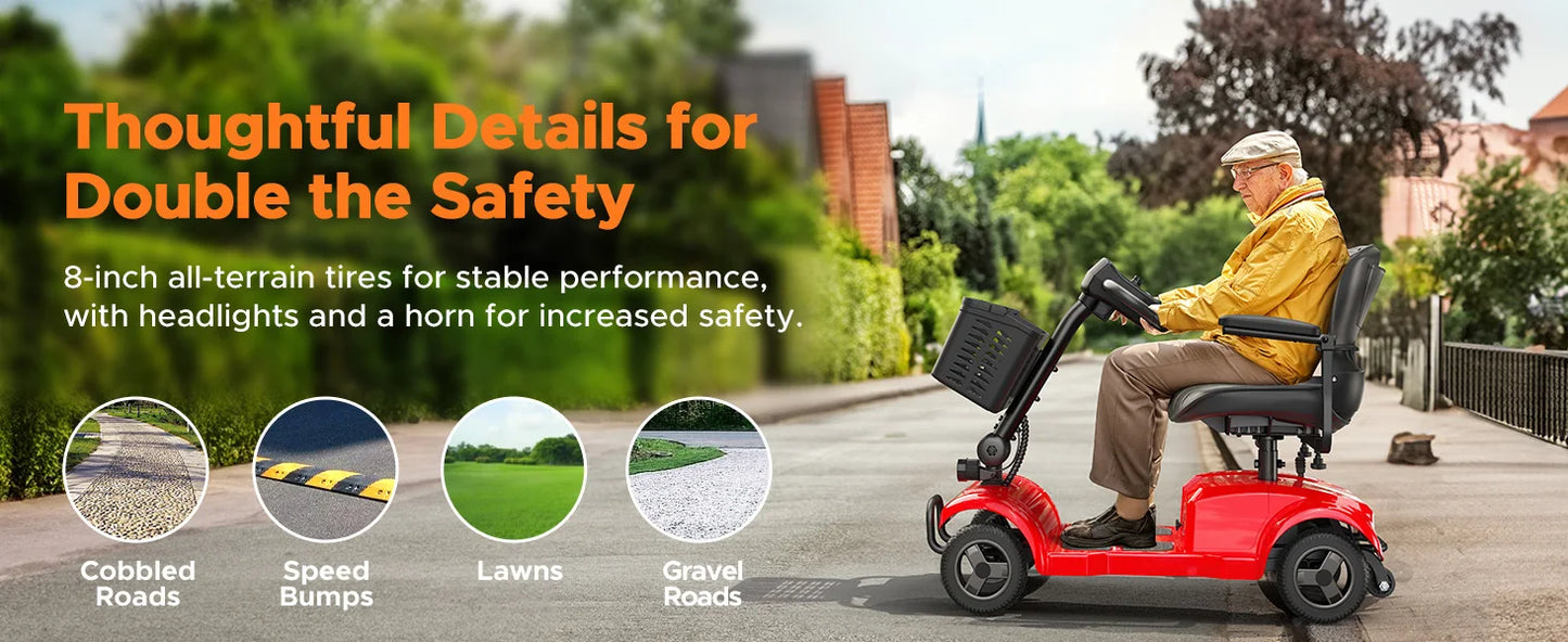ENGWE Four Wheel Electric Scooter 250W 24V 12AH 15 Mile Range