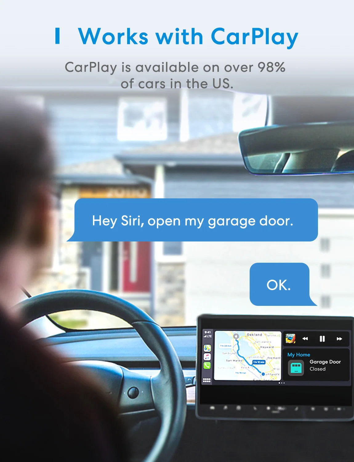 Meross HomeKit WiFi Smart Garage Door Opener Controller