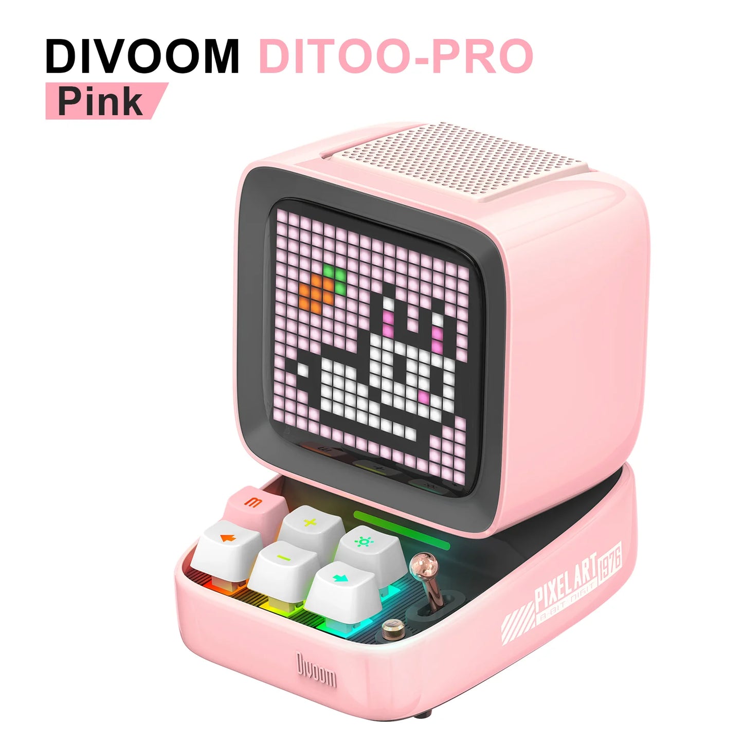 Divoom Ditoo-Pro portable bluetooth speaker pixel art retro gaming room alarm clock