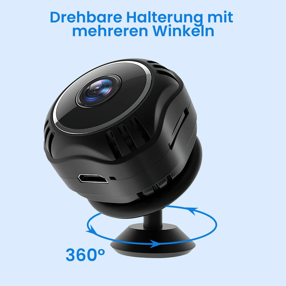 Mini WiFi Camera 1080P HD with Night Vision and Audio for Home Security and Baby Monitoring