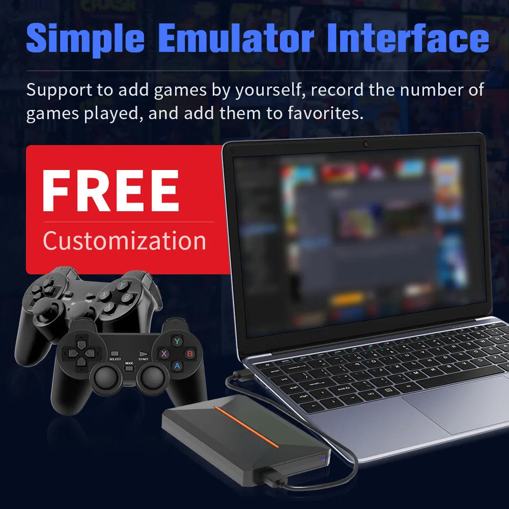 Launchbox 500GB Gaming Hard Drive for PS4 PS3 PS2 Wii Switch Gamecube PC 3760 Games
