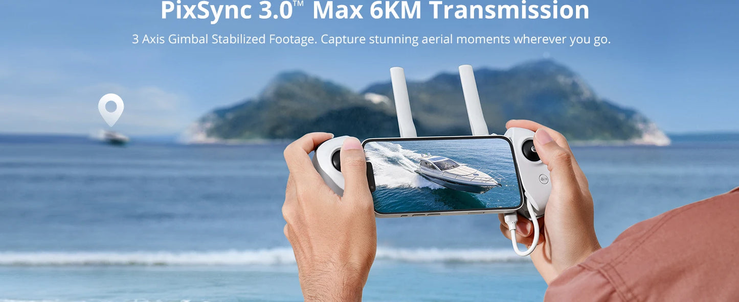 Potensic C0 Mini Drone 3 Axis Gimbal 6KM GPS 4K Camera Brushless Quadcopter ATOM