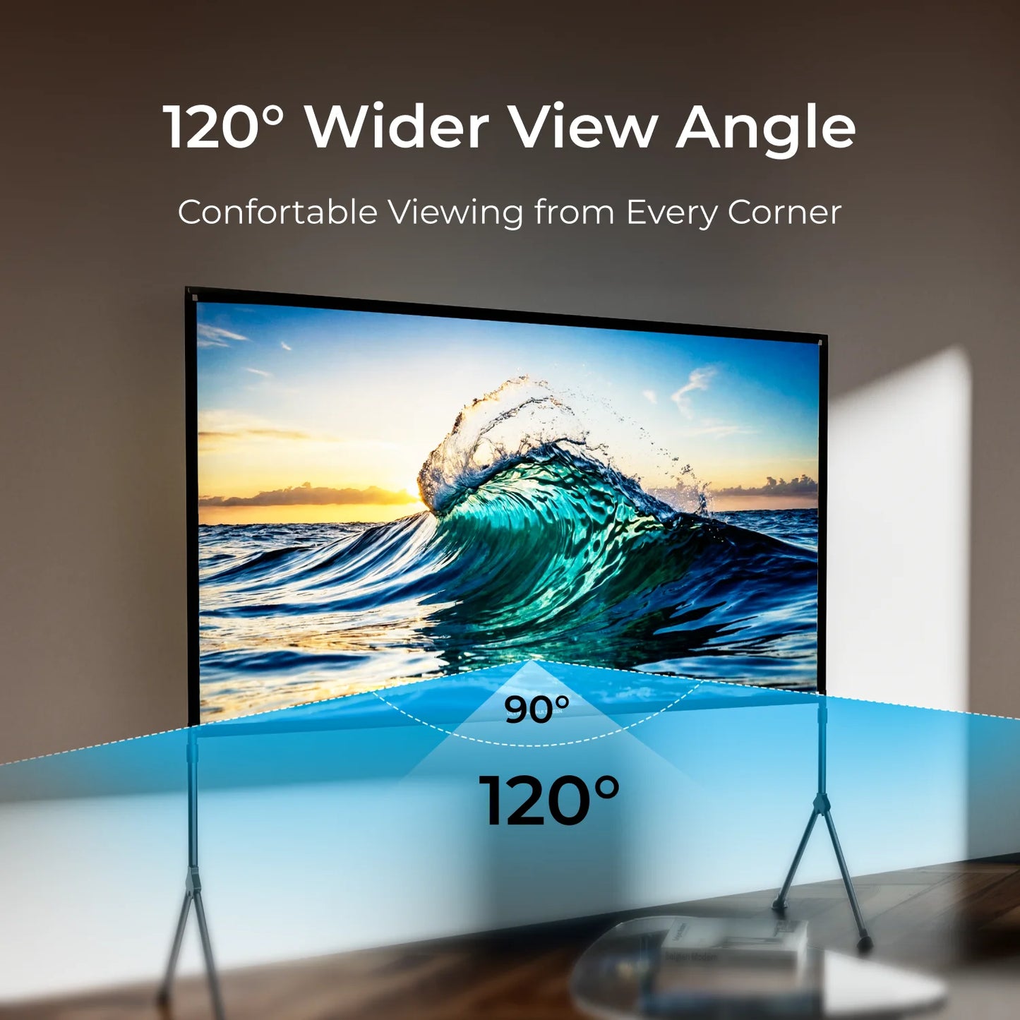 ULTIMEA EALR Projector Screen With Stand 4K HD 2.0 Gain