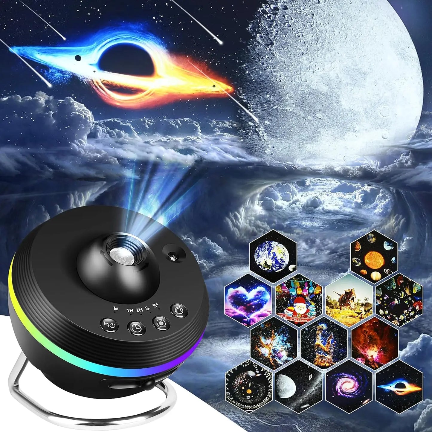 Mexllex Galaxy Star Projector Night Light Space Lamp