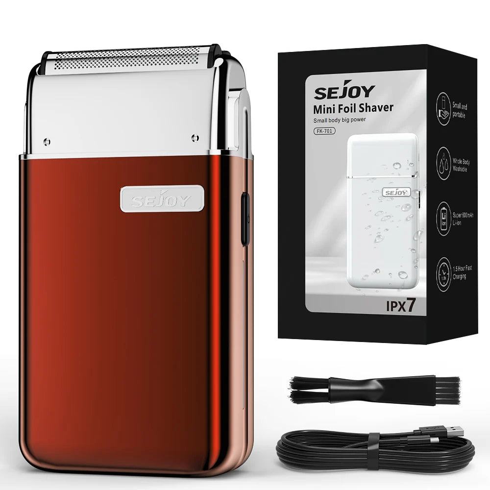 Sejoy Rechargeable Foil Electric Razor for Men Dual Blade