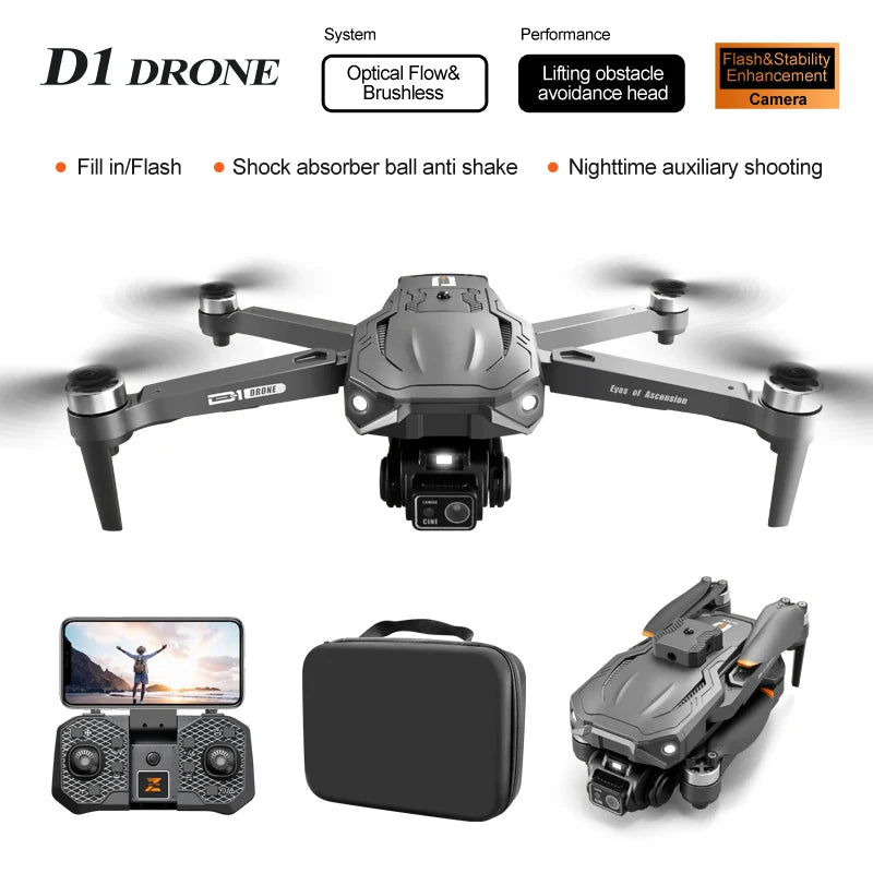 2024 D1 Drone HD Camera 5G GPS Obstacle Avoidance Brushless Motor RC Helicopter