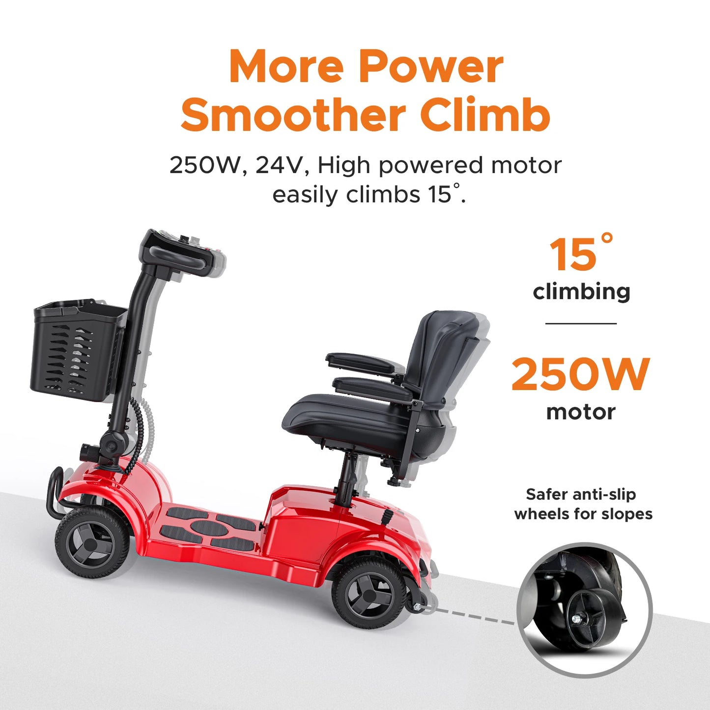 ENGWE Four Wheel Electric Scooter 250W 24V 12AH 15 Mile Range