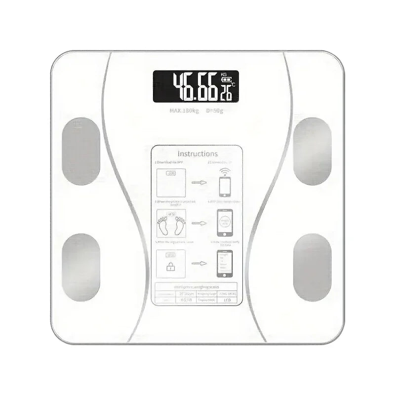 Smart Body Fat Scale Wireless LED Digital Bathroom Scale Body Composition Analyzer