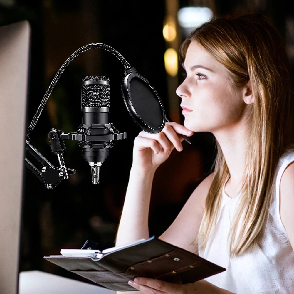 BM800 V8s Podcast Microphone & Sound Card Set