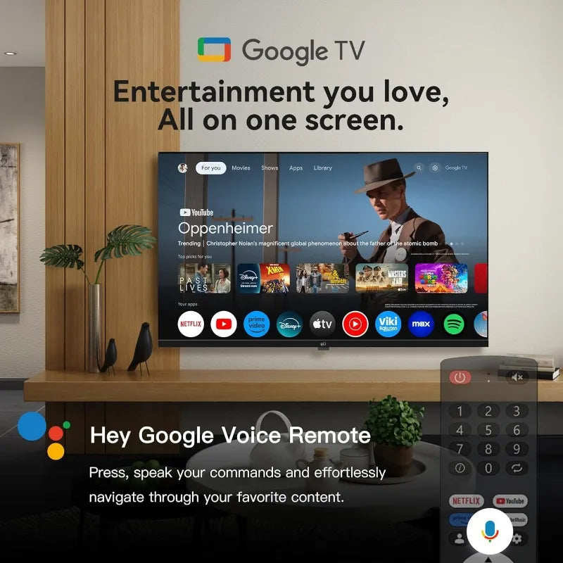 43 Inch Smart TV with Google TV 1080p Full HD Chromecast Built-In HDR10 Dolby Audio and Voice Remote