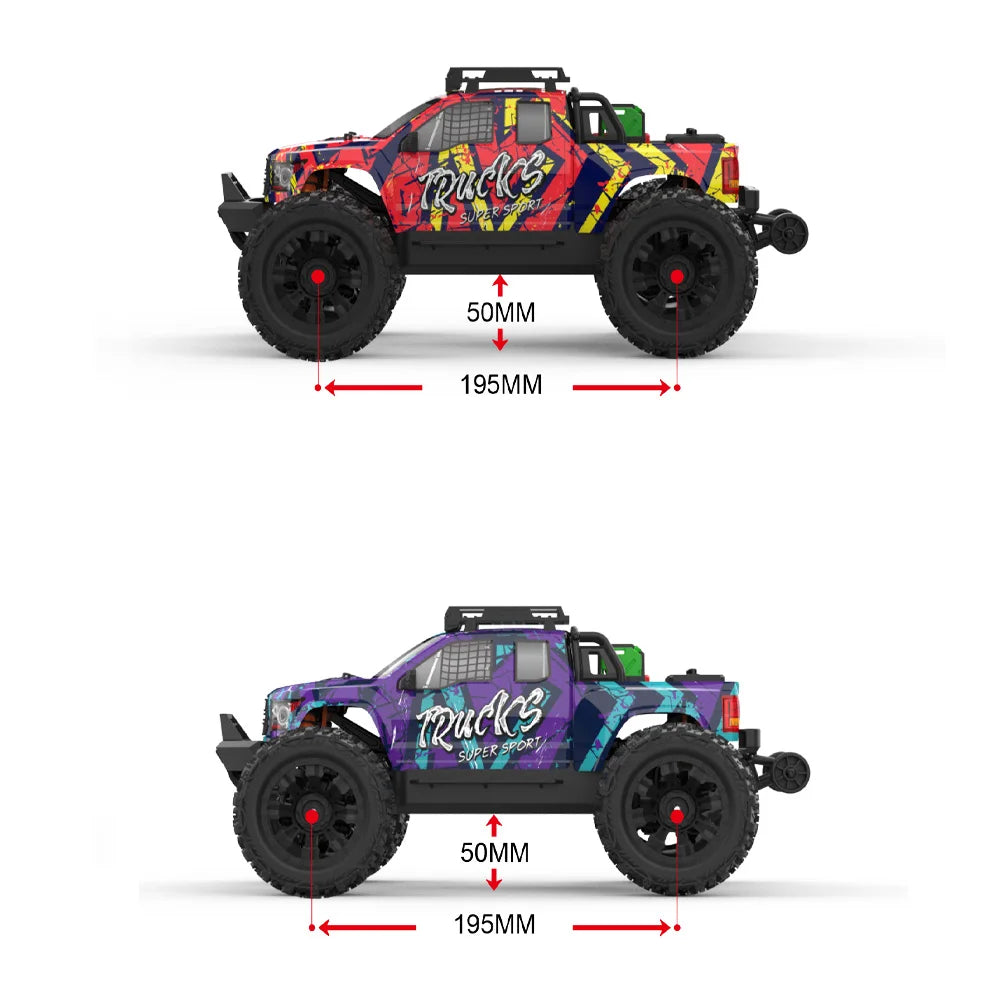 JIUSI MT14R 1/14 RC Racing Car 4WD 80km/h Brushless Motor 2.4G Remote Control 35C High Speed Off-road