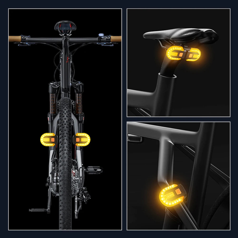 LED Bicycle Lamp Rear Signal LED Lamp Wireless USB Rechargeable MTB