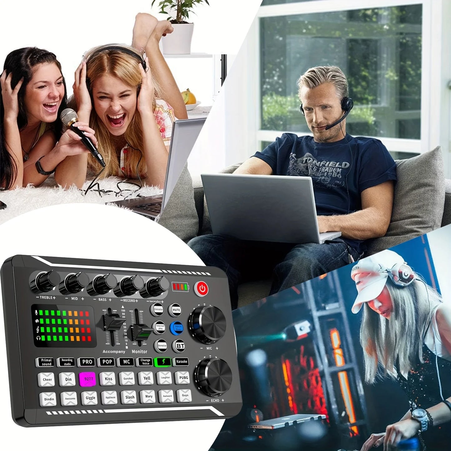 All-in-One Podcast Equipment Kit with Audio Interface and Condenser Microphone