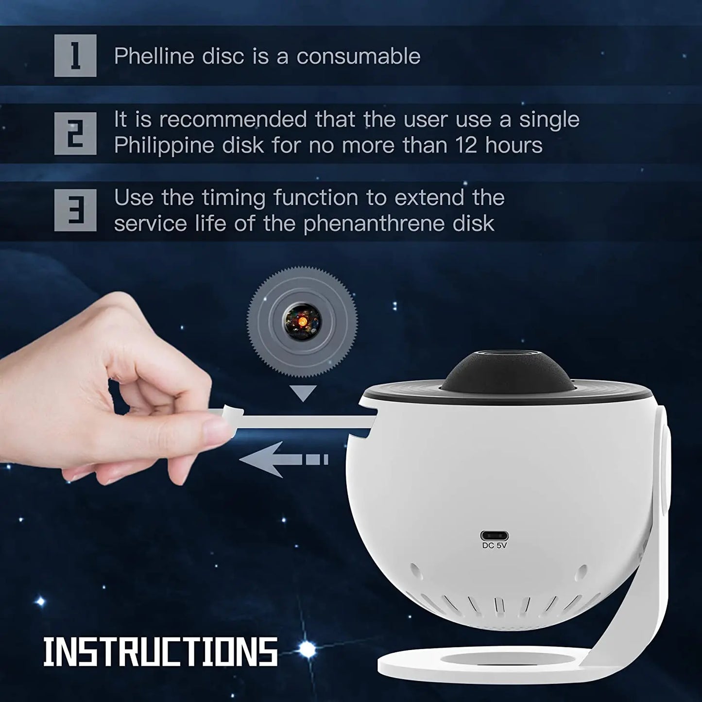 Galaxy Star Projector Night Light