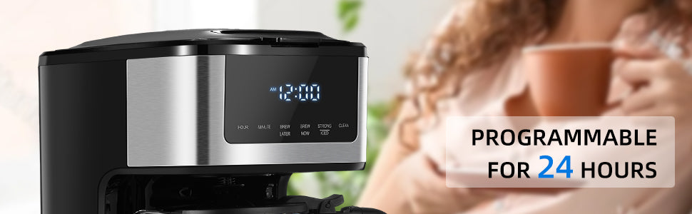 12-Cup Programmable Drip Coffee Maker w/Touch Screen