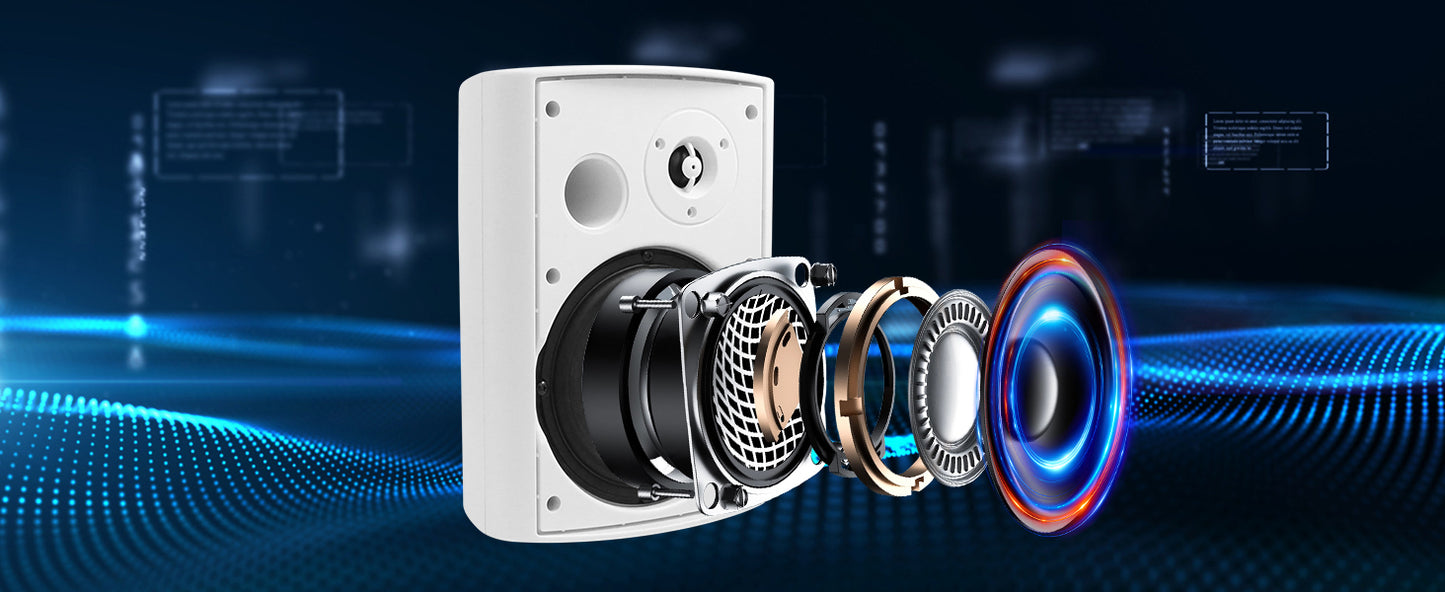 Herdio 800W 6.5in Outdoor Waterproof Wall Mount Speakers 4 Pack


A