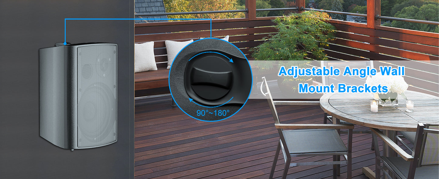 Herdio 800W 6.5in Outdoor Waterproof Wall Mount Speakers 4 Pack


A