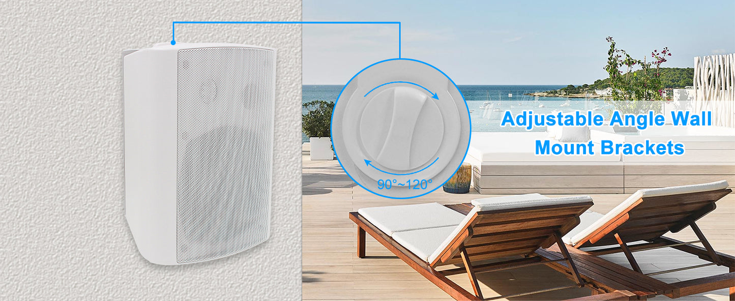 Herdio 800W 6.5in Outdoor Waterproof Wall Mount Speakers 4 Pack


A