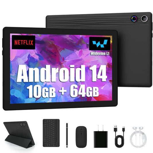 10 Inch Android 14 Tablet A523 Octa Core with 8GB RAM 64GB ROM 5000mAh  Includes Keyboard and Mouse