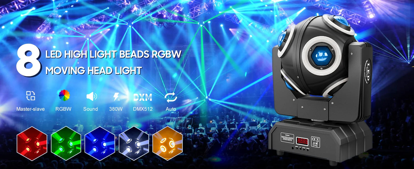 150W LED Beam Moving Head Light RGBW DJ Stage Laser