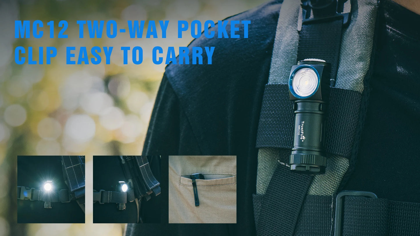 MC12 EDC LED Headlamp 1000 Lumens Magnetic Rechargeable Camping Torch
