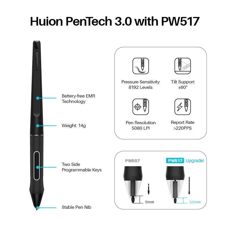HUION Kamvas 22 21.5-Inch Pen Display Monitor with 120% sRGB Support