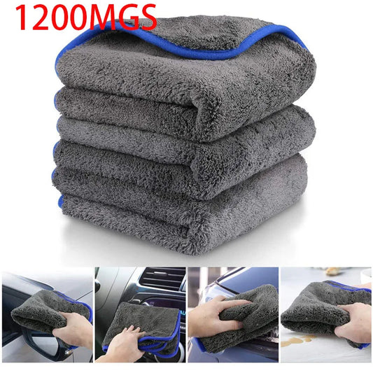 1200GSM Ultra-Thick Microfiber Car Wash and Detailing Towels for Drying Polishing and Cleaning