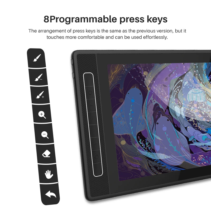 HUION KAMVAS Pro 16 2.5K QLED Full-Laminated 15.6inch Graphics Drawing Tablet with Battery-Free Pen
