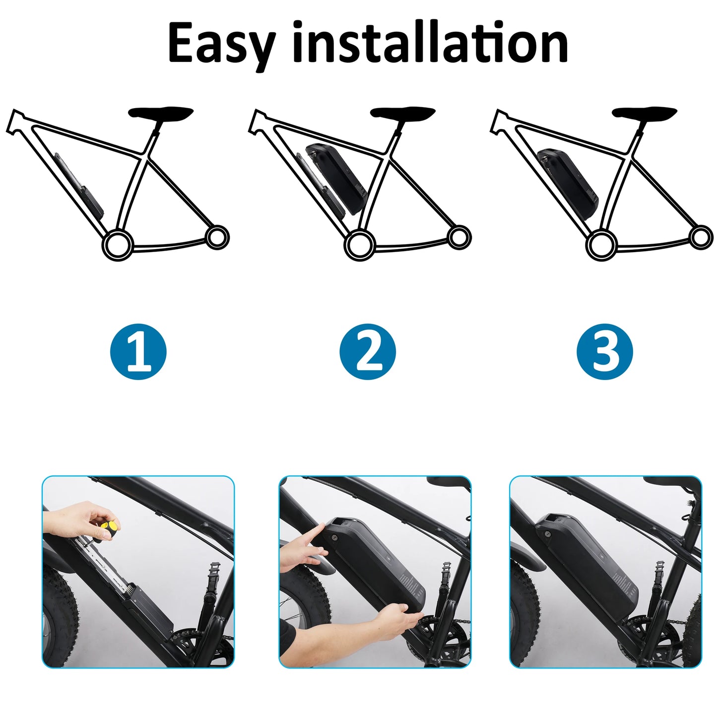 Battery Hailong Case USB 36V 10Ah Lithium Ion 18650 Motor Bike Conversion Kit Bafang Electric Bicycle XT60