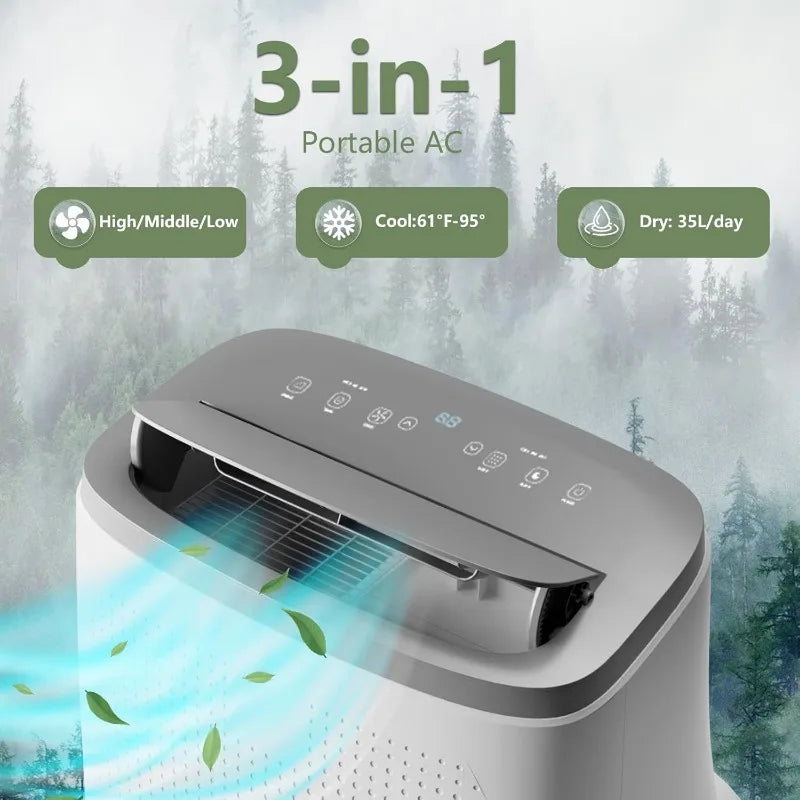 14000 BTU Portable Air Conditioner with Fan and Dehumidifier