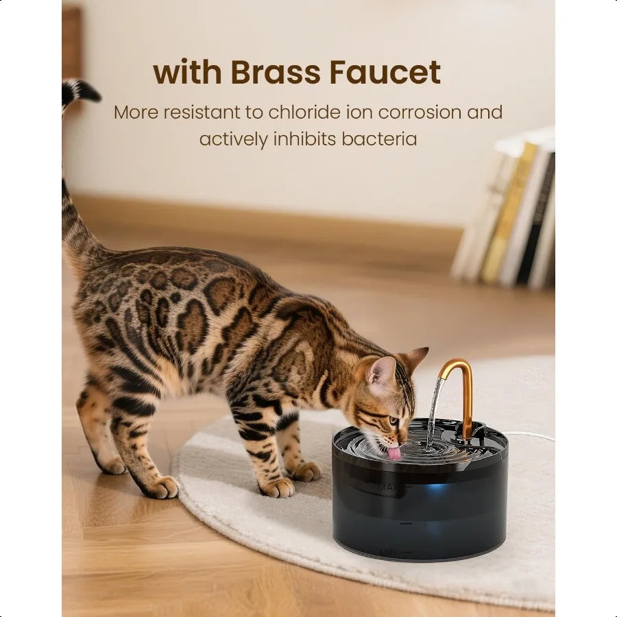 Cat Water Fountain 2.1L 71oz Automatic Pet Drinking Fountain with Filter