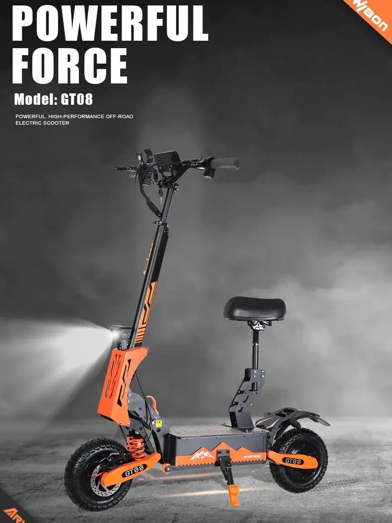 Arwibon 60V 5600W Adult Electric Scooter Dual Motor Sport eScooter with Seat