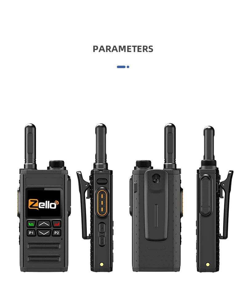 Zello 4G LTE WiFi POC Walkie Talkie with Bluetooth Long Battery Fast Charging