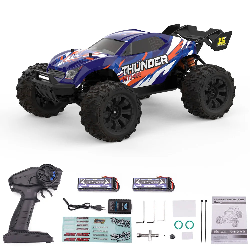 JIUSI MT14R 1/14 RC Racing Car 4WD 80km/h Brushless Motor 2.4G Remote Control 35C High Speed Off-road
